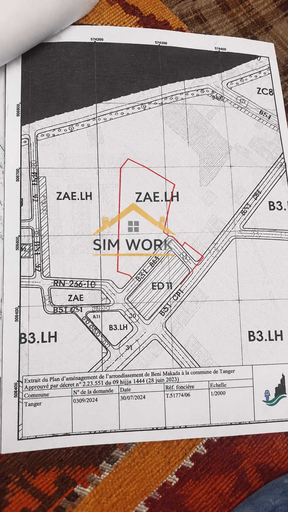 Terrain d’investissement de 14 293 m² à Tanger – Zone d’activités économiques | Fort potentiel de développement