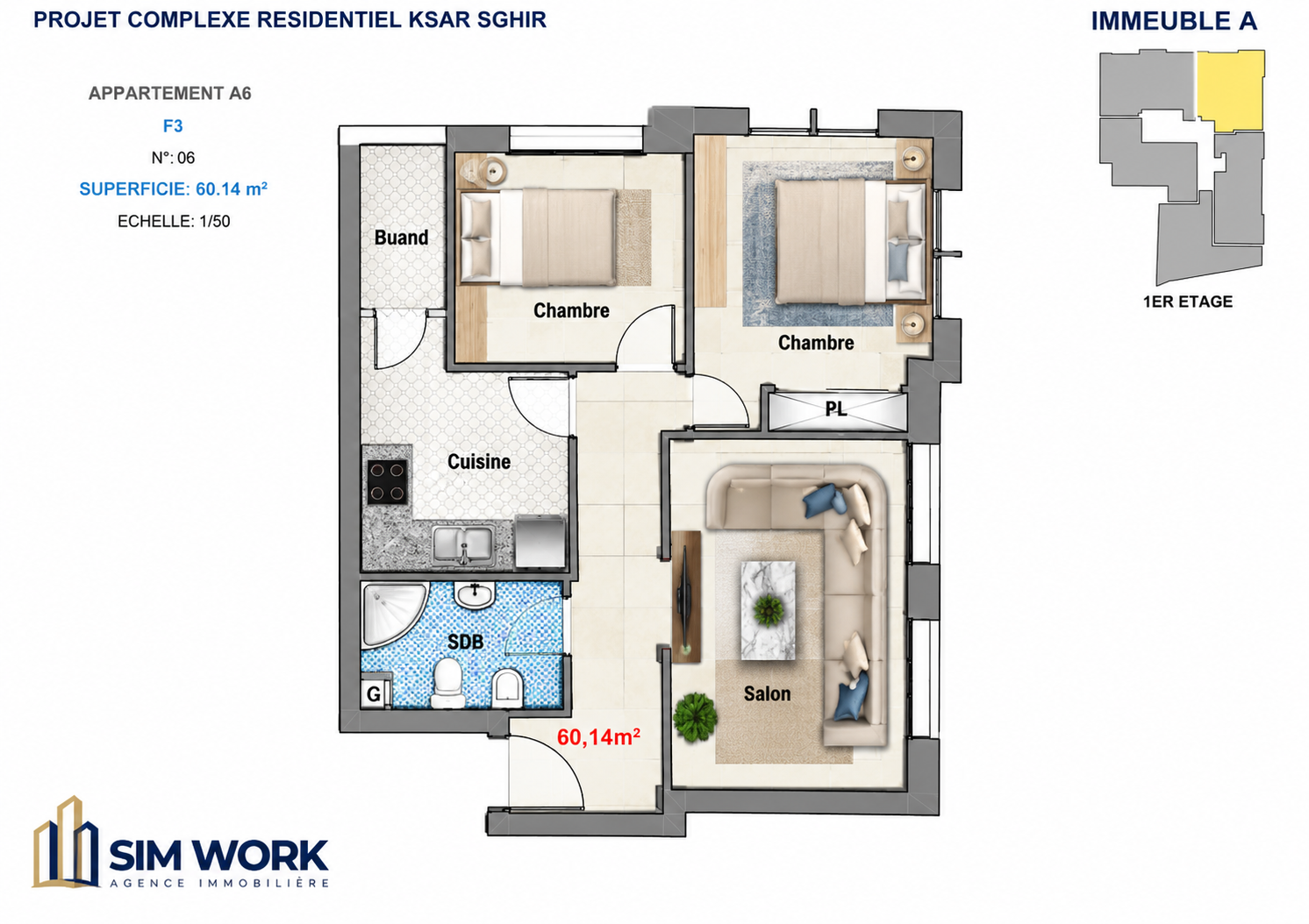 Residencia Anita – Obra nueva en Ksar Sghir, Tánger | Apartamentos de 50 a 85 m²