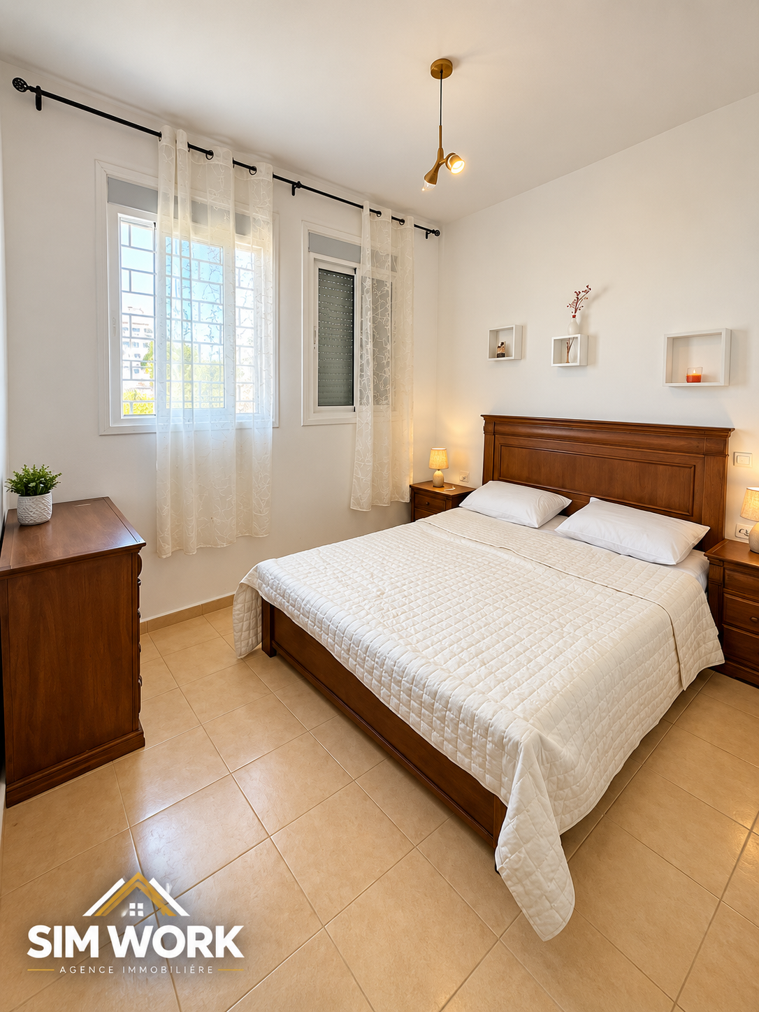 Appartement meublé 2 chambres à louer – Nouvelle Ville Ibn Batouta, Tanger | Résidence avec piscine