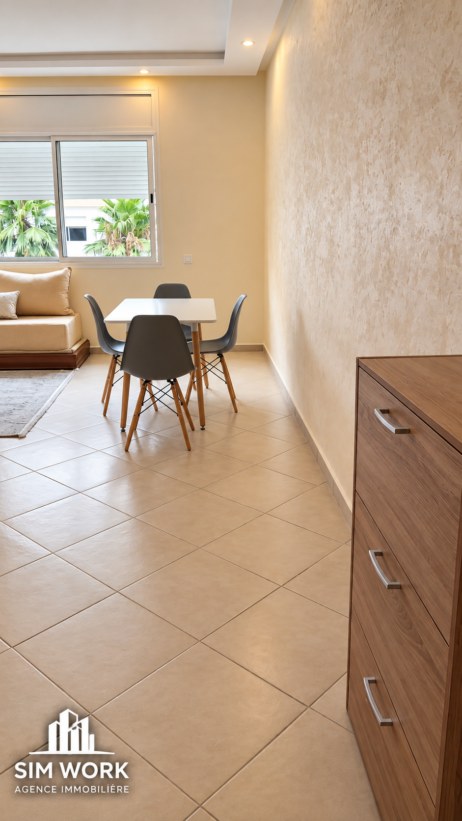 Appartement meublé 3 chambres à louer – Lotinord, Tanger